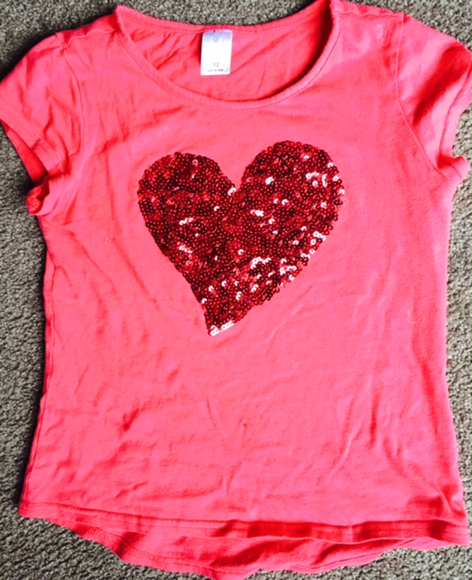 Sequined heart ...