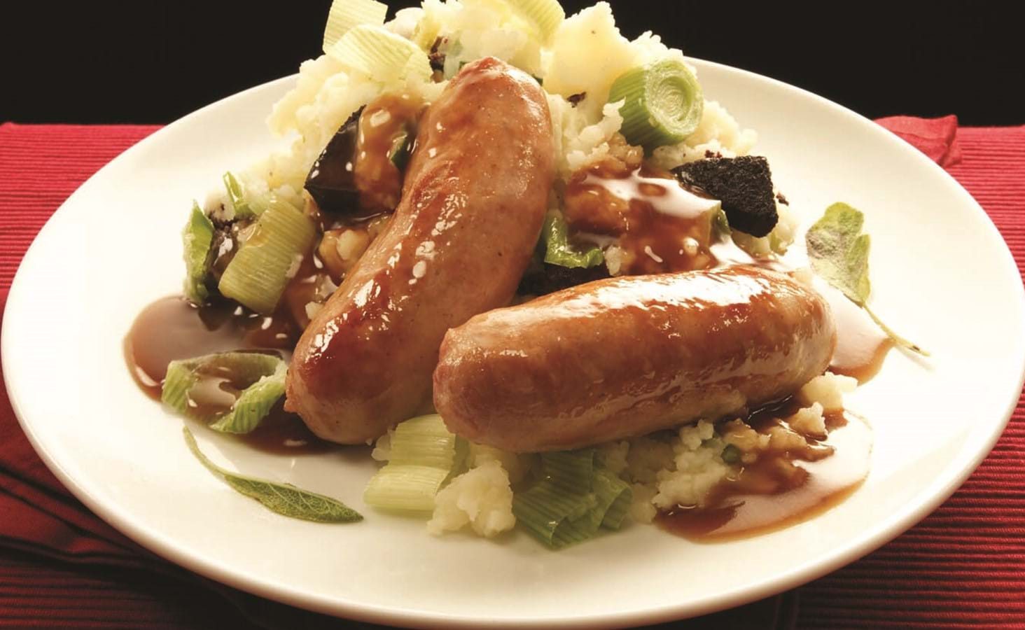Gourmet Pork Curried Sausages and Mash